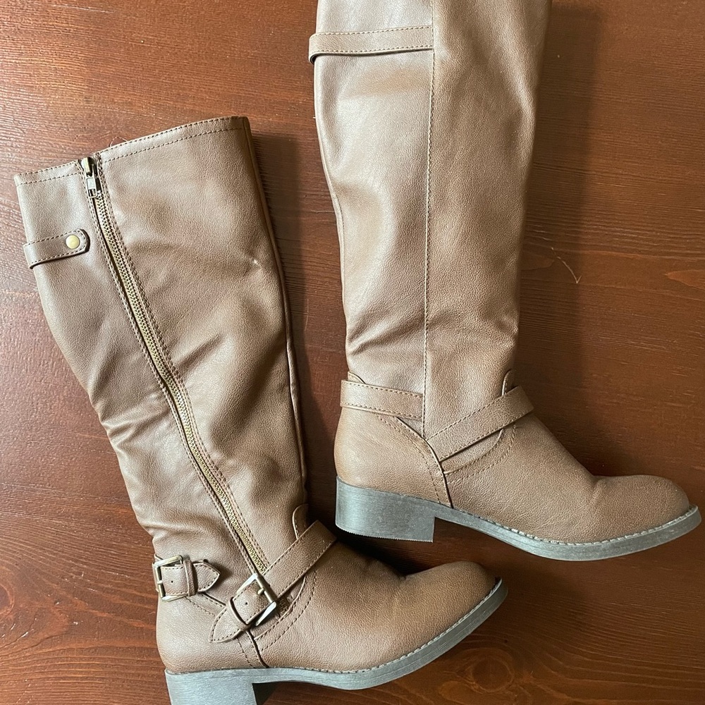Women’s brown knee high boots